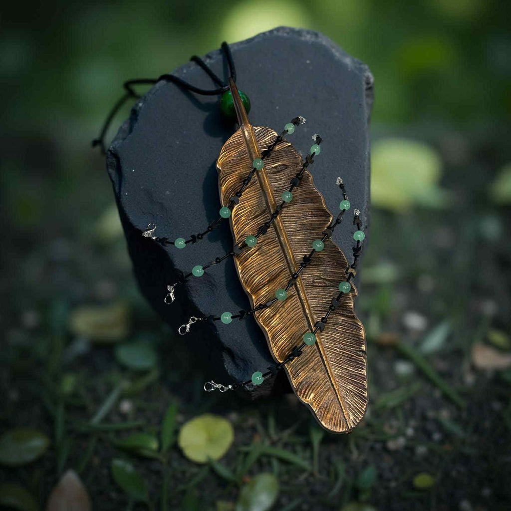 Mint Eclipse Bracelet — Mint Green Gemstone & Black Arrow Bead Statement Jewelry