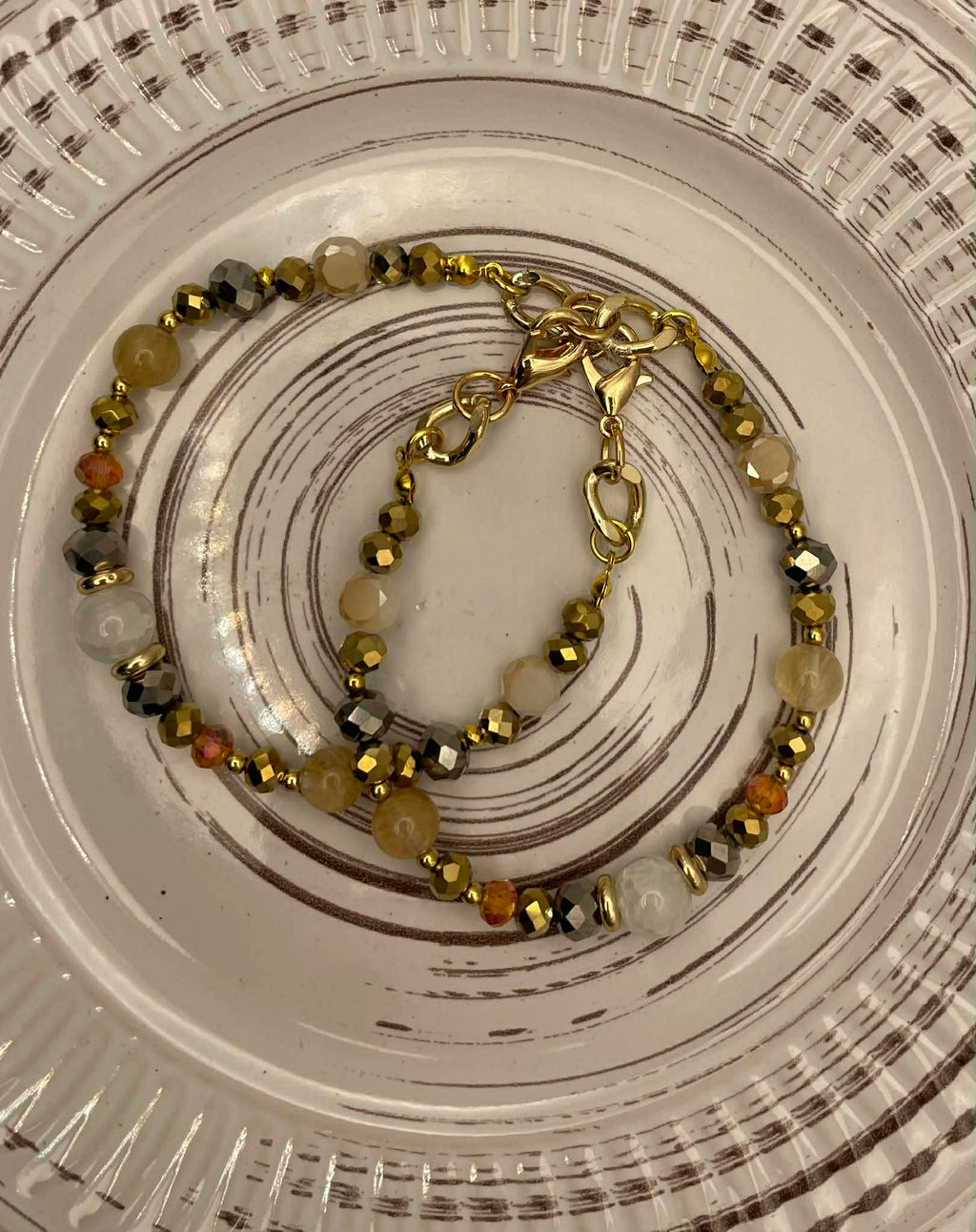 Onyx and Smoky Embers Bracelet