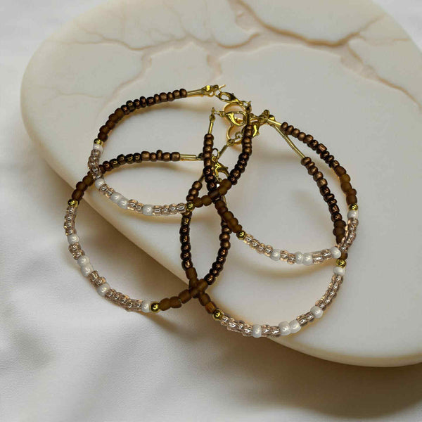 Tiny Smoky Glass Bracelet – 4mm Faceted Beads – Minimalist Gold-Filled or Sterling Silver Jewelry