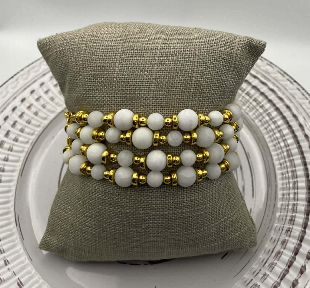 Opal Clay Bead Bracelet