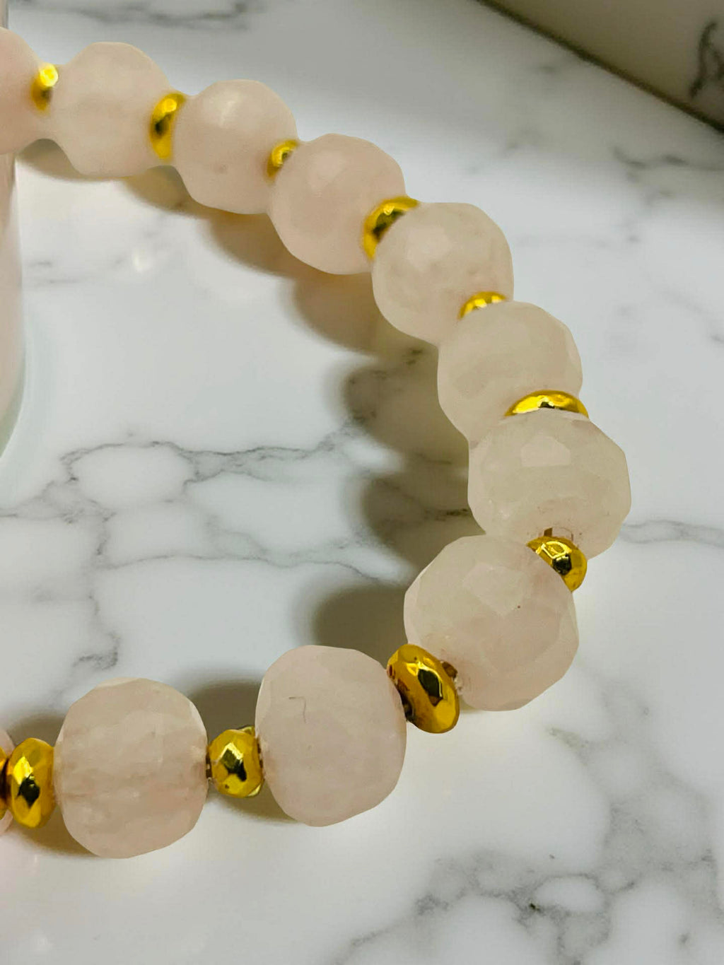 Faceted Rose Quartz Jewelry Set