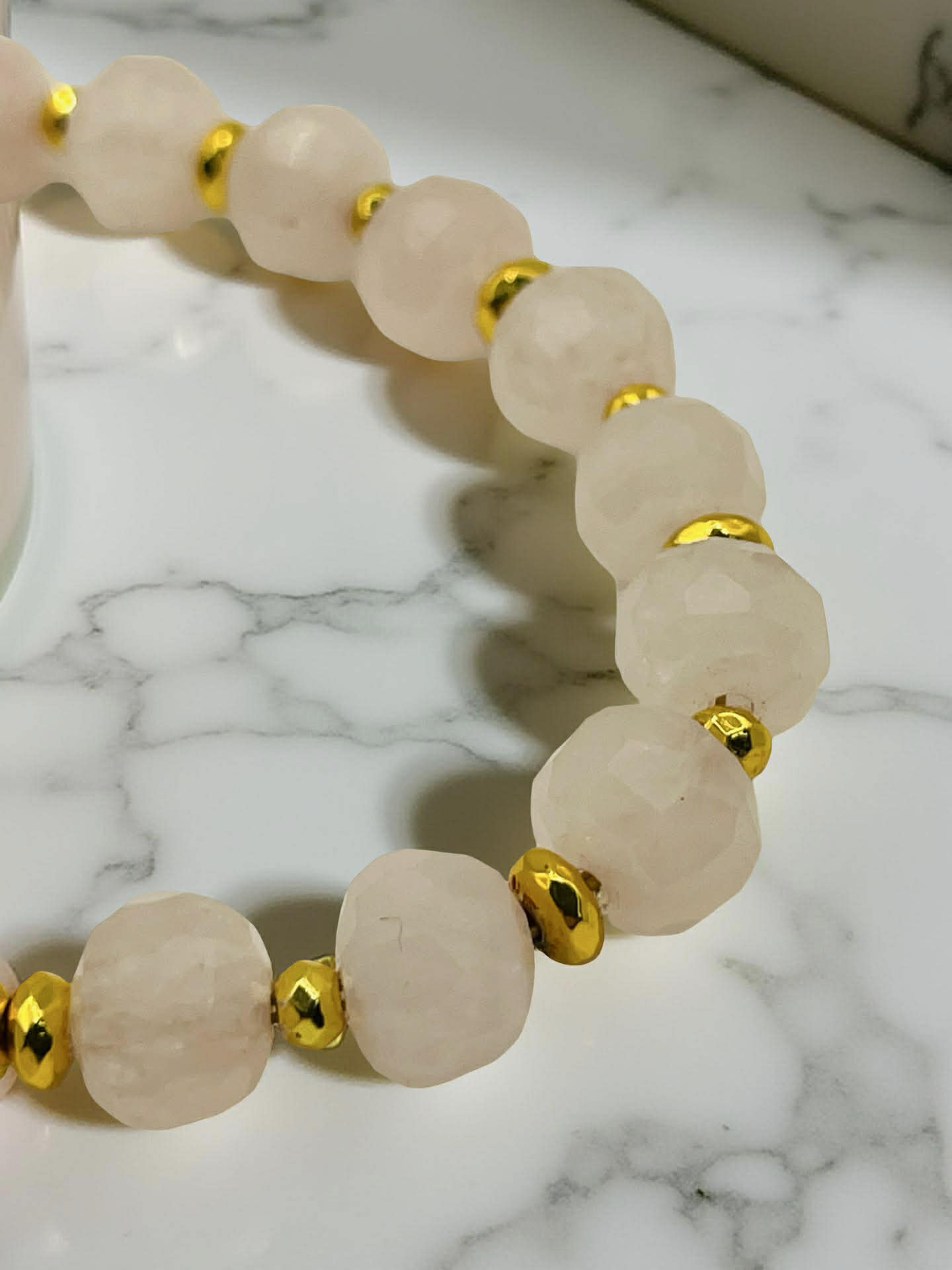 Faceted Rose Quartz Jewelry Set