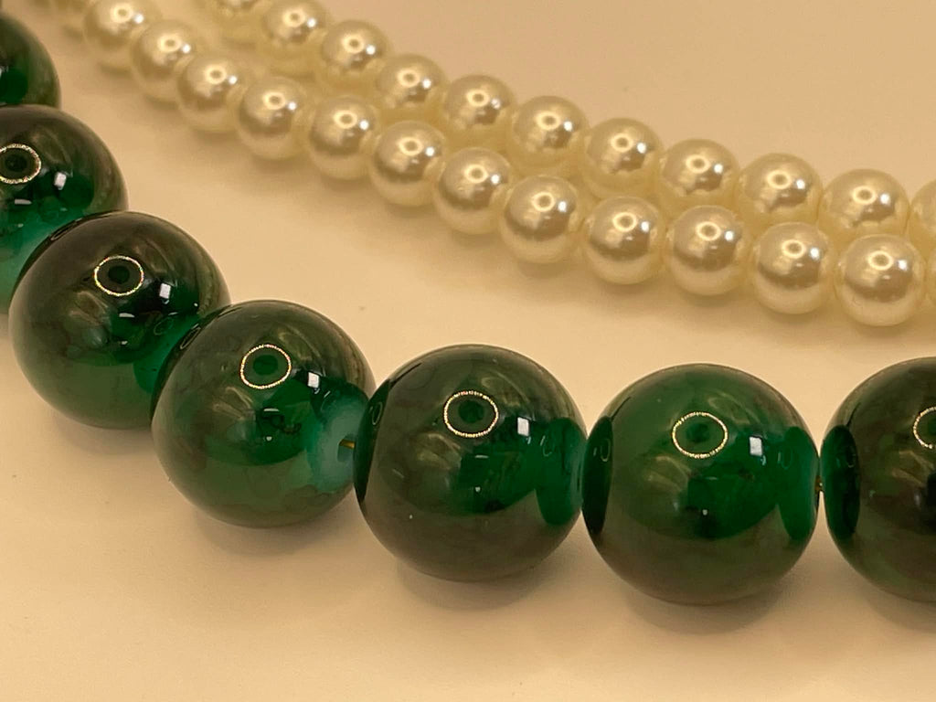 Evergreen Pearl Bead Necklace