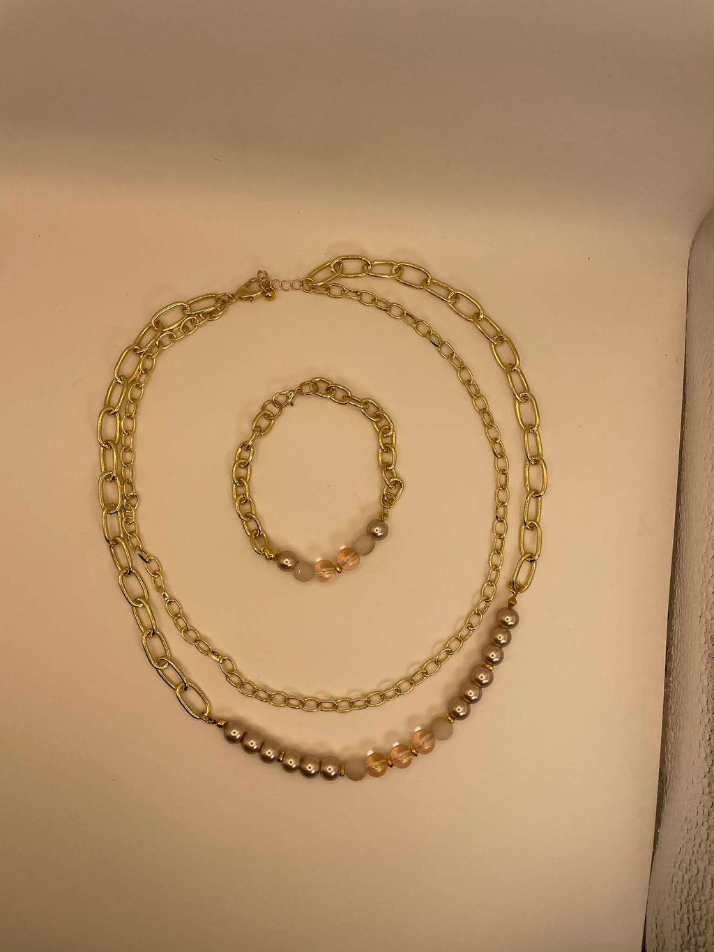 Champagne Pearl Holiday Jewelry Set