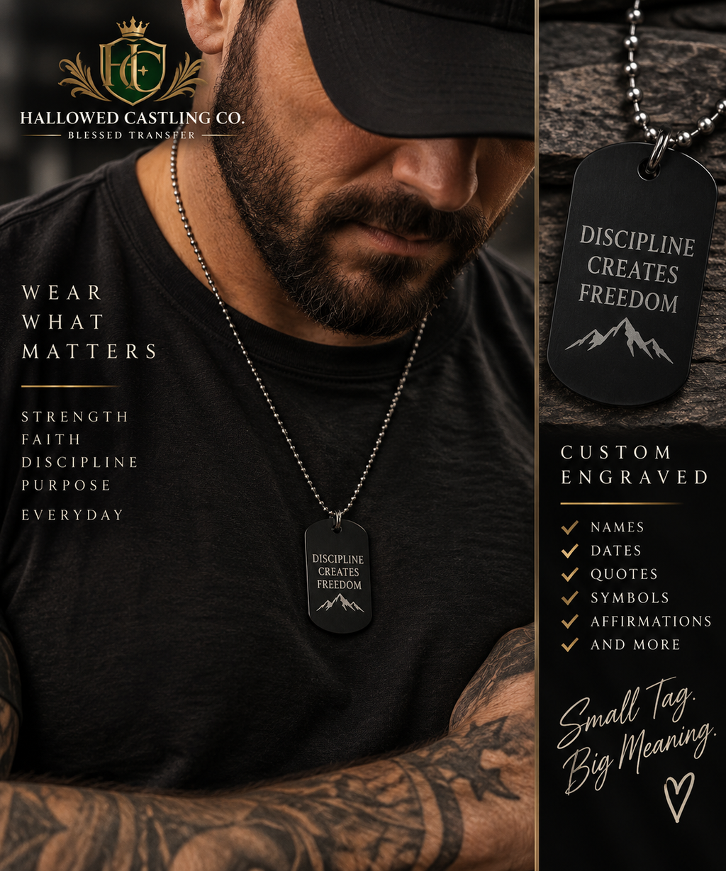 Custom Laser Engraved Dog Tag – Personalized Aluminum Tag