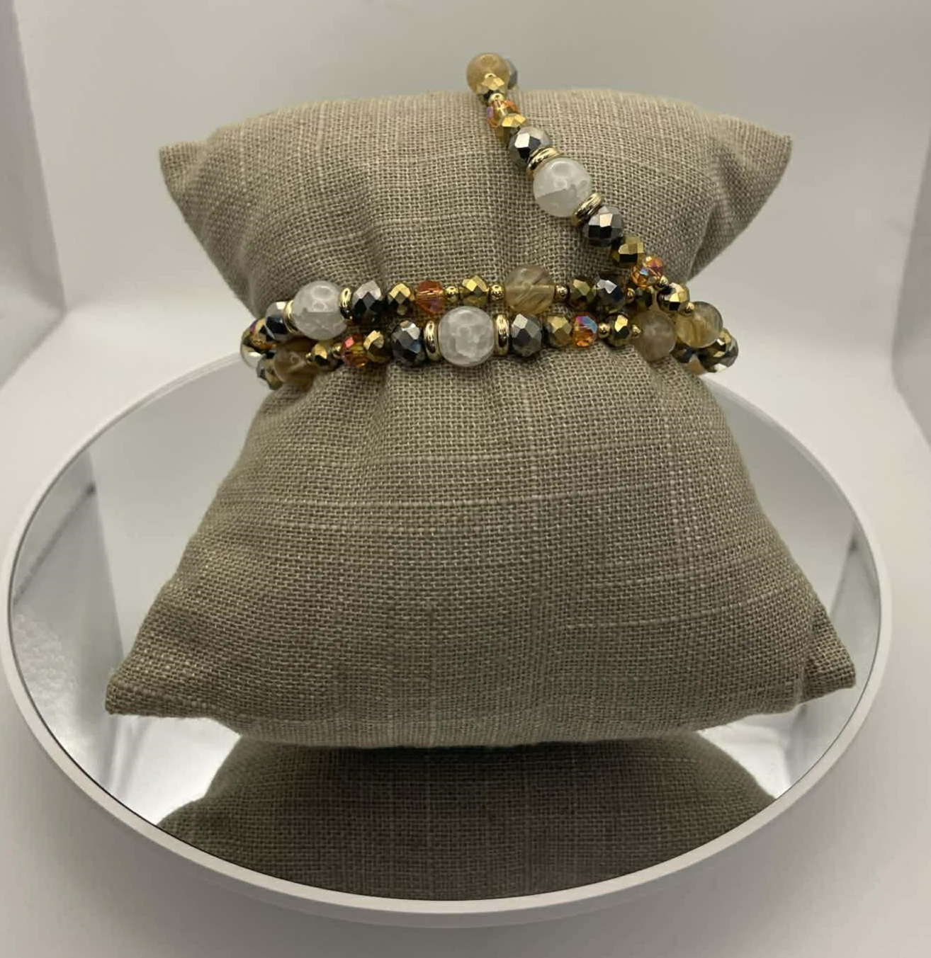 Onyx and Smoky Embers Bracelet