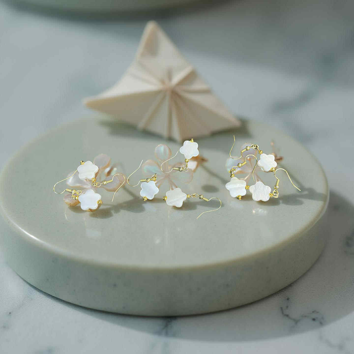 Blush Pearl Petal Earrings