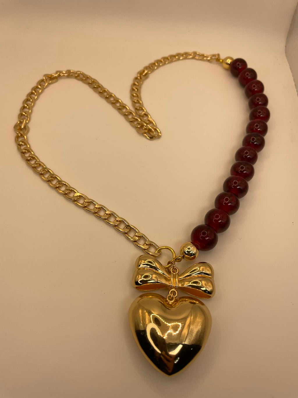 Love and Crimson Holiday Necklace