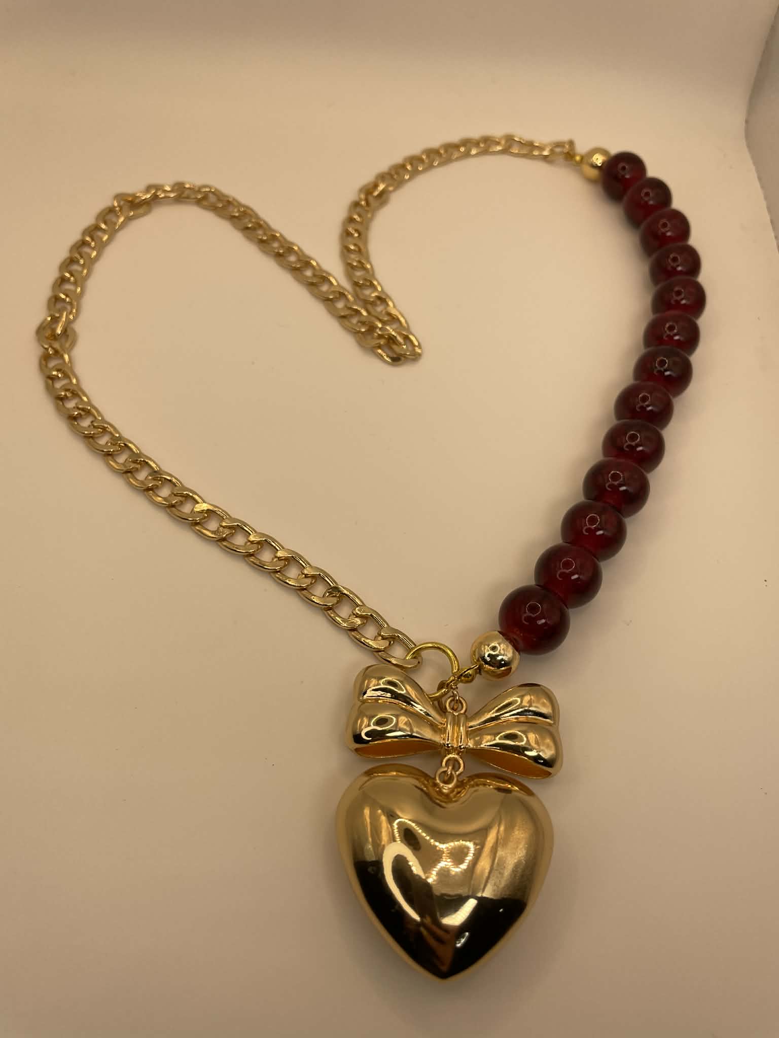 Love and Crimson Holiday Necklace