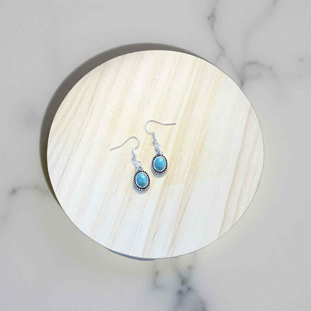 Turquoise Whisper Set (Sterling Silver Necklace & Earrings)