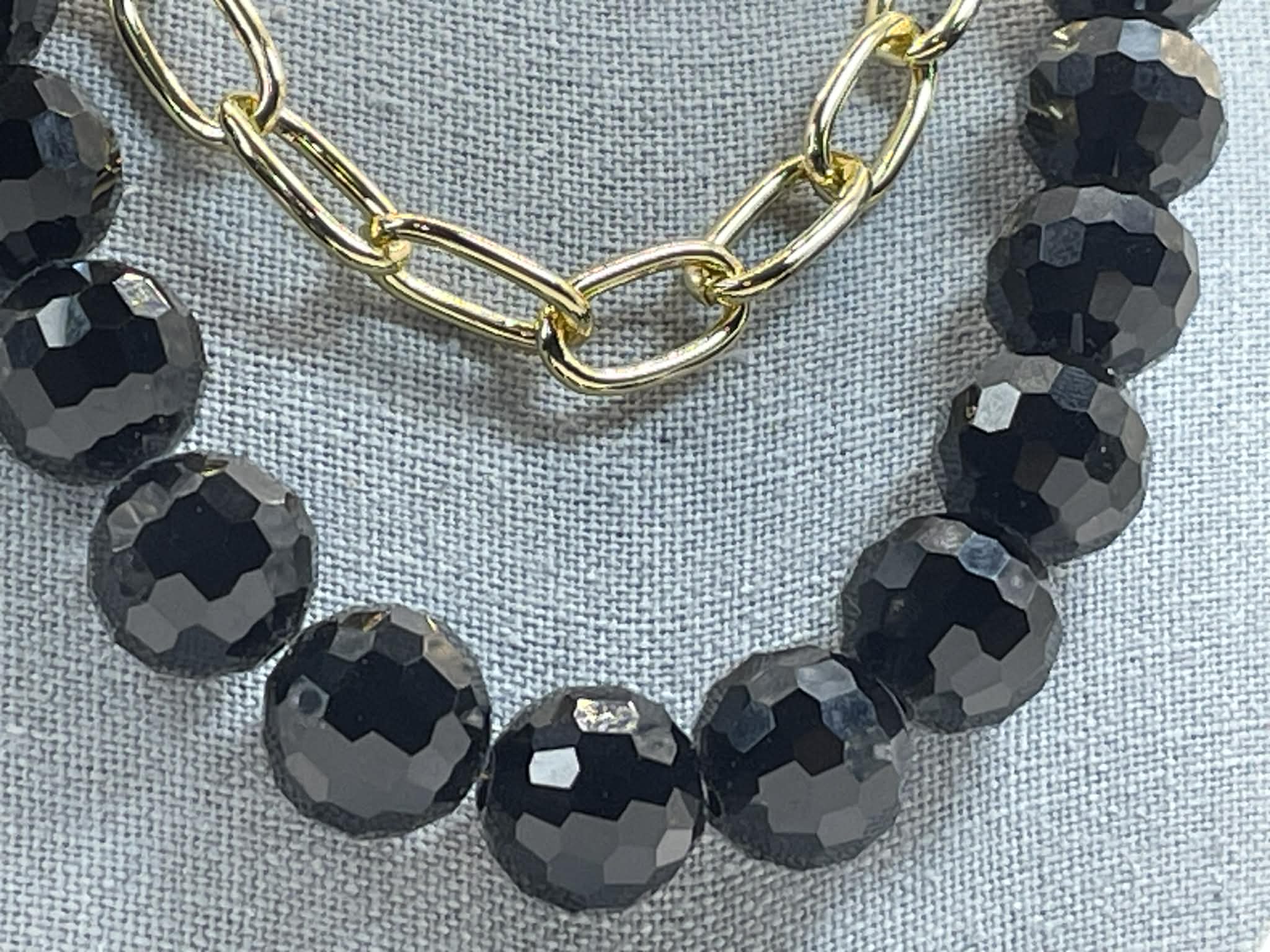 Midnight Gold Holiday Necklace