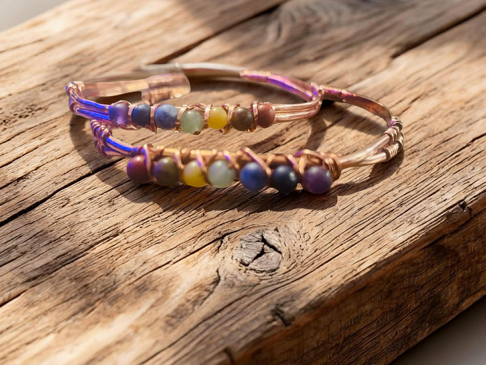 Handmade Copper Chakra Bracelet