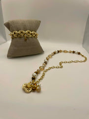 Mocha Royale Necklace with Bracelets