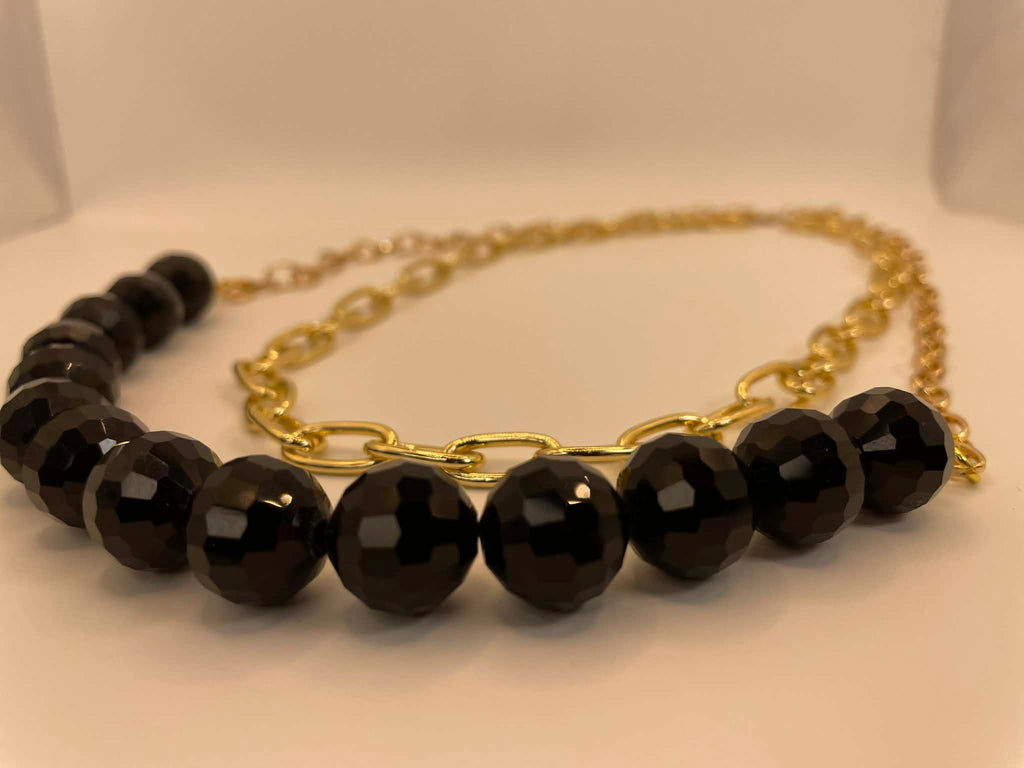 Midnight Gold Holiday Necklace