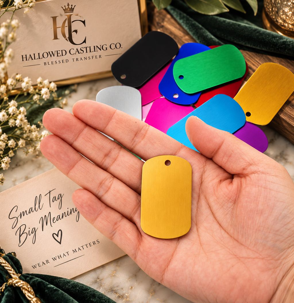Custom Laser Engraved Dog Tag – Personalized Aluminum Tag