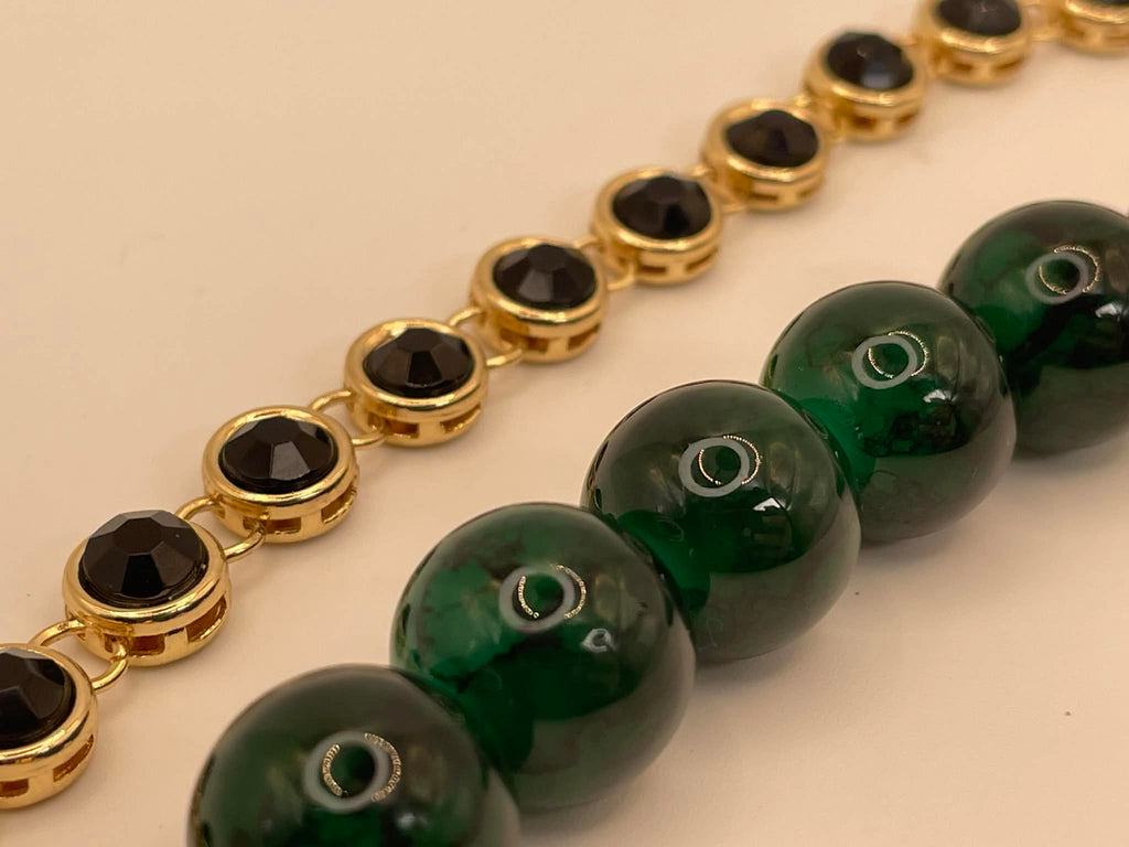 Emerald Leaves Holiday Necklace