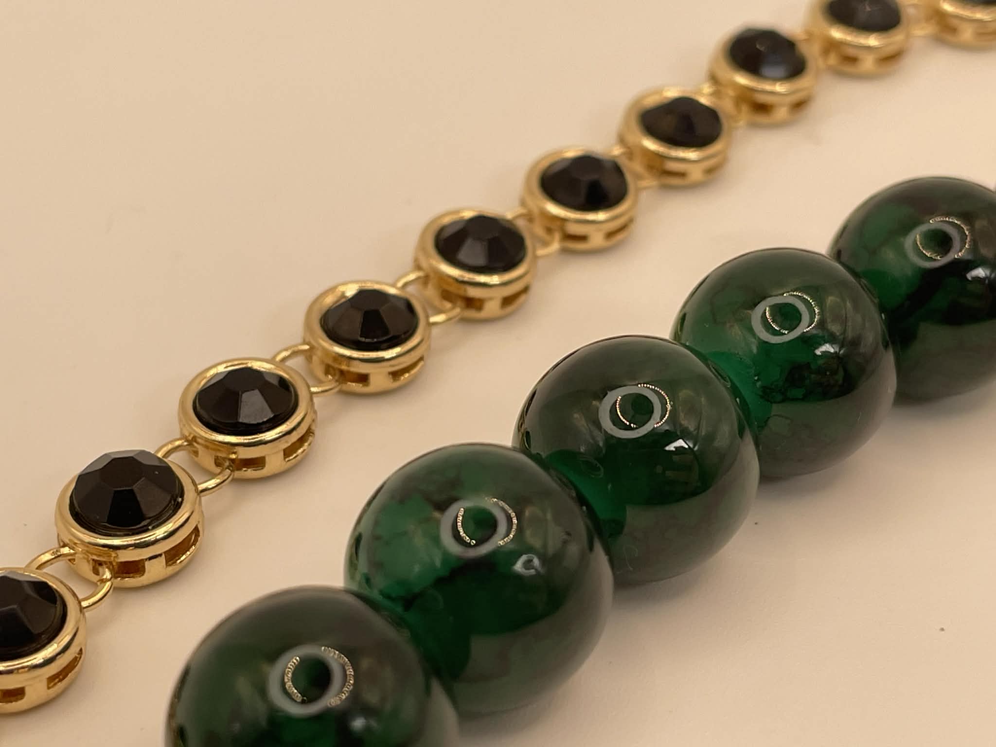 Emerald Leaves Holiday Necklace