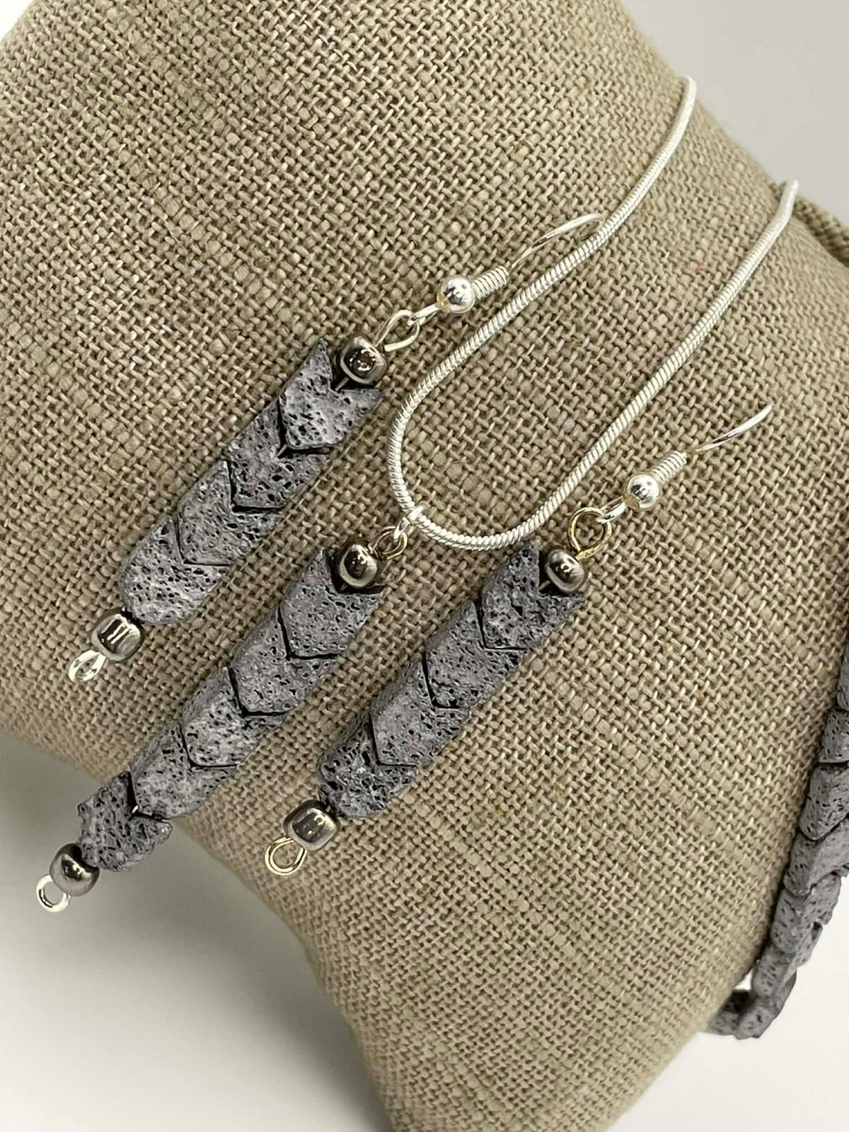 3 Piece Plated Hematite Arrow Jewelry Set