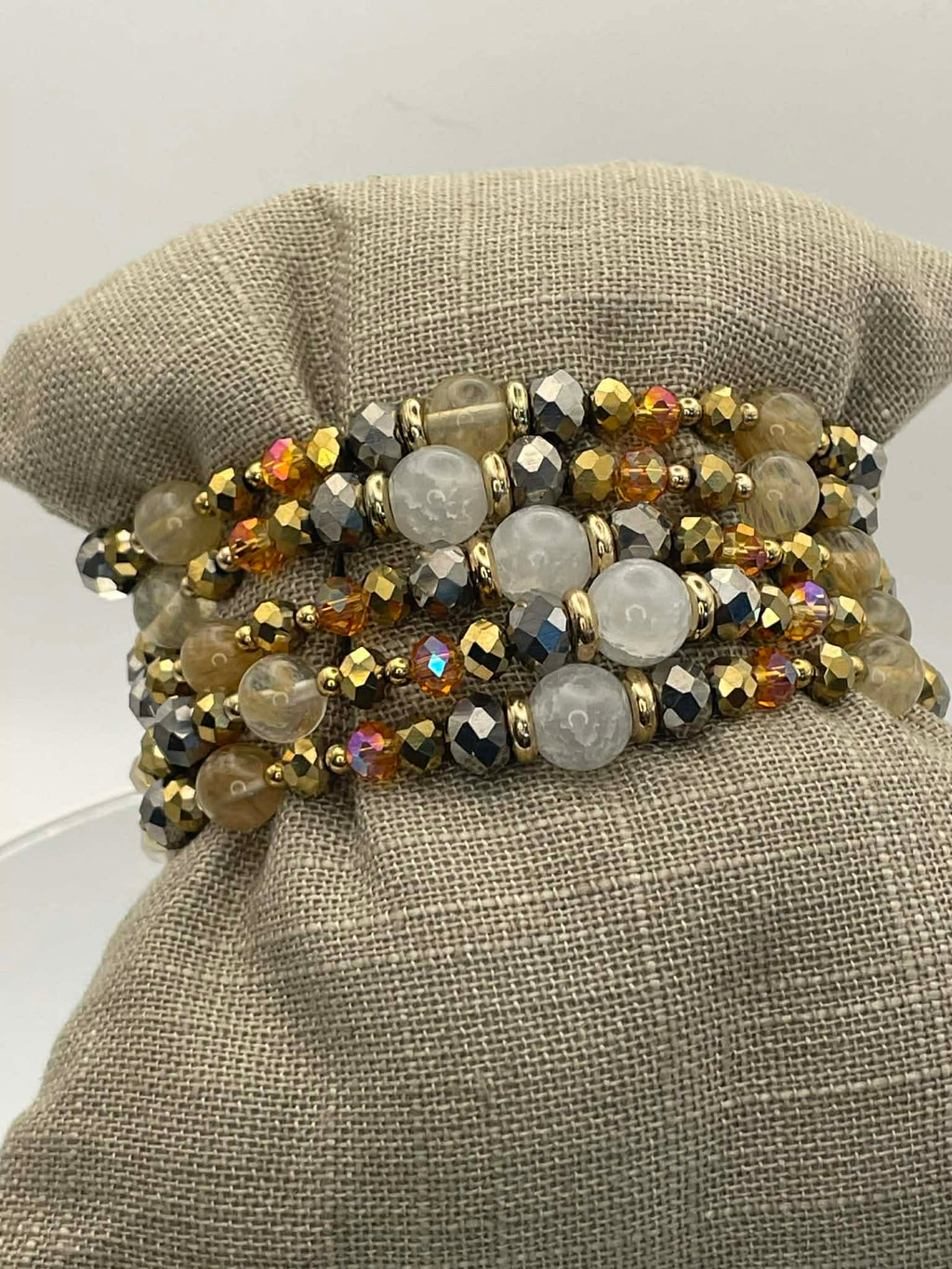 Onyx and Smoky Embers Bracelet