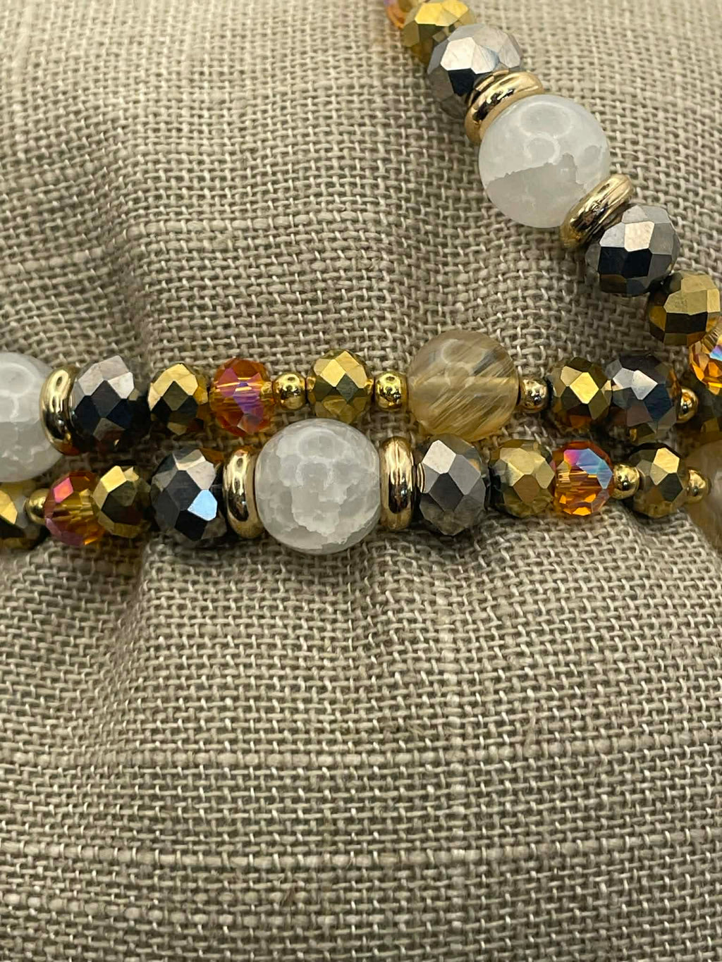 Onyx and Smoky Embers Bracelet