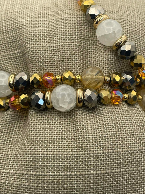 Onyx and Smoky Embers Bracelet