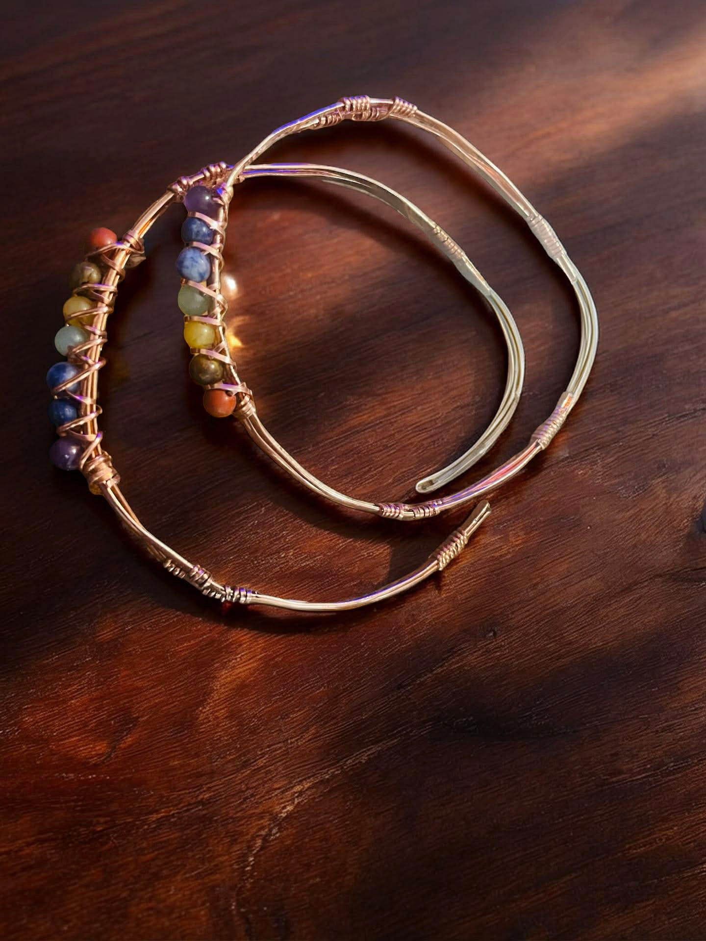 Handmade Copper Chakra Bracelet