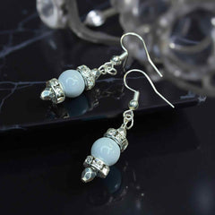 Shimmering Slate Bead Earrings