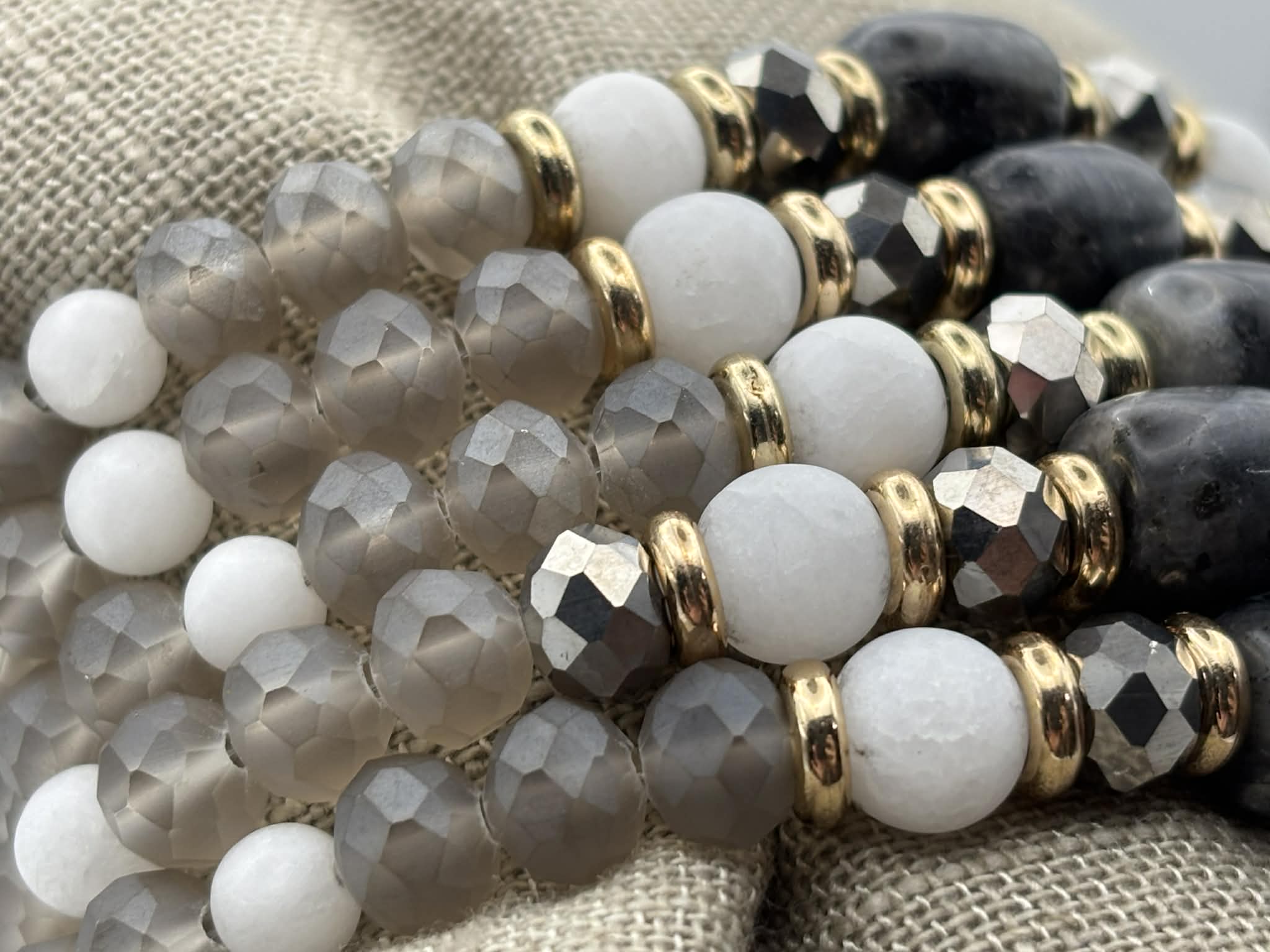 Onyx and Ash Bracelet