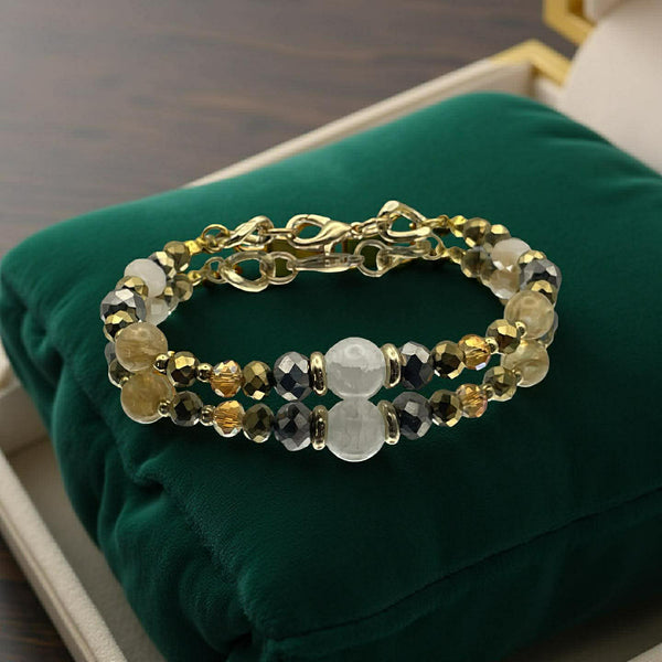 Onyx and Smoky Embers Bracelet