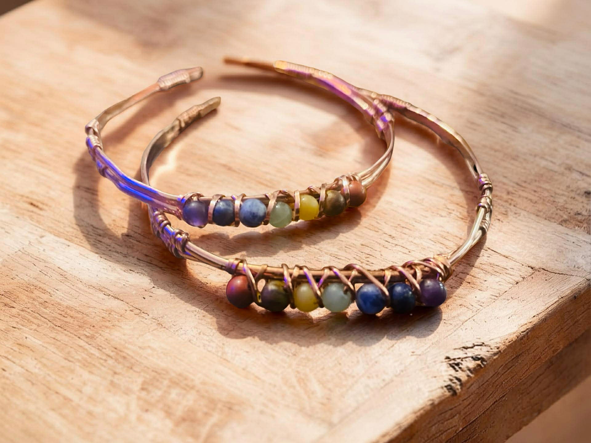 Handmade Copper Chakra Bracelet