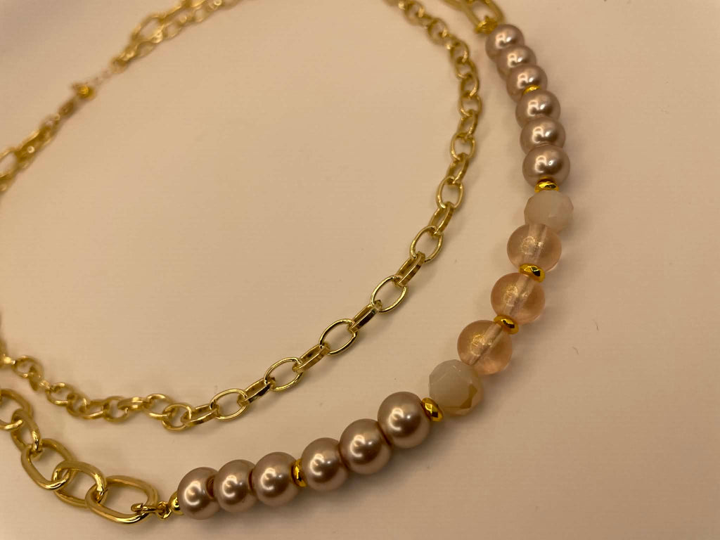 Champagne Pearl Holiday Jewelry Set
