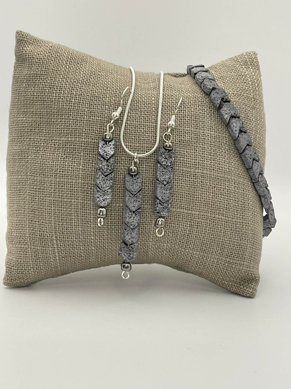 3 Piece Plated Hematite Arrow Jewelry Set