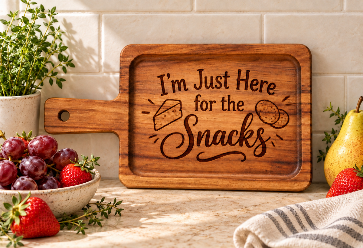Personalized Acacia Wood Mini Paddle Board | Custom Engraved Serving Board