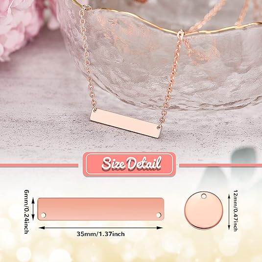 Stainless Engravable Pendants with Chain