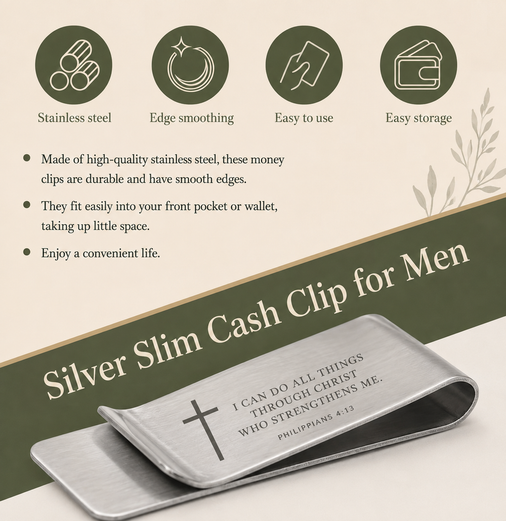 Personalized Engraved Stainless Steel Money Clip | Custome Men's Wallet Gift