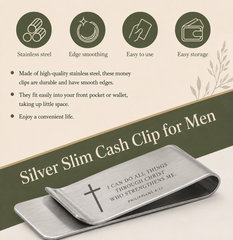 Personalized Engraved Stainless Steel Money Clip | Custome Men's Wallet Gift