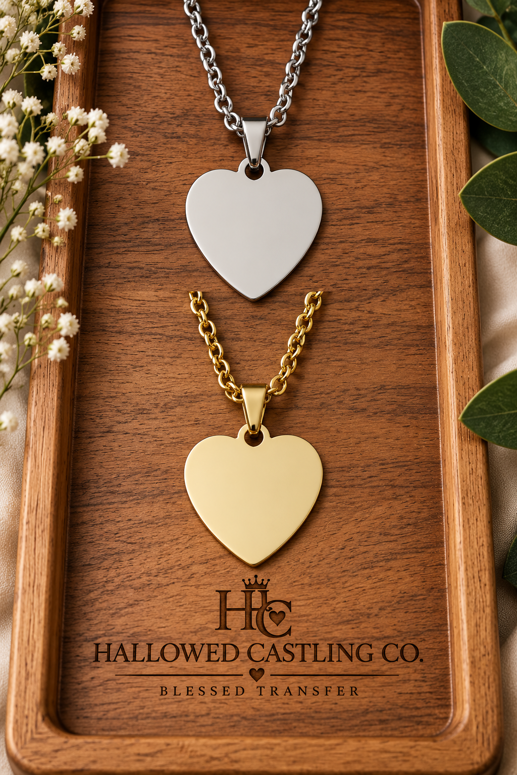 Personalized Heart Necklace | Custom Engraved Jewelry