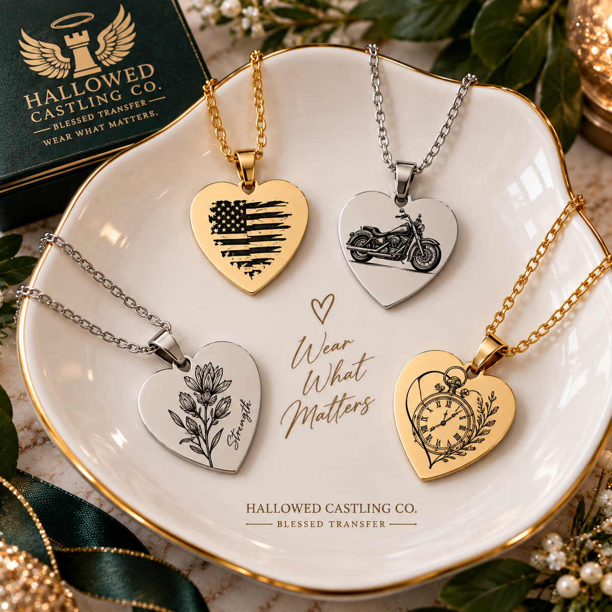 Personalized Heart Necklace | Custom Engraved Jewelry
