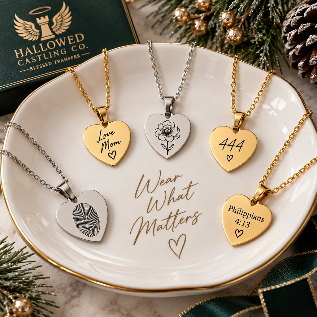 Personalized Heart Necklace | Custom Engraved Jewelry