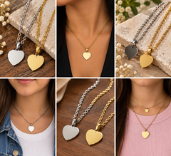 Personalized Heart Necklace | Custom Engraved Jewelry