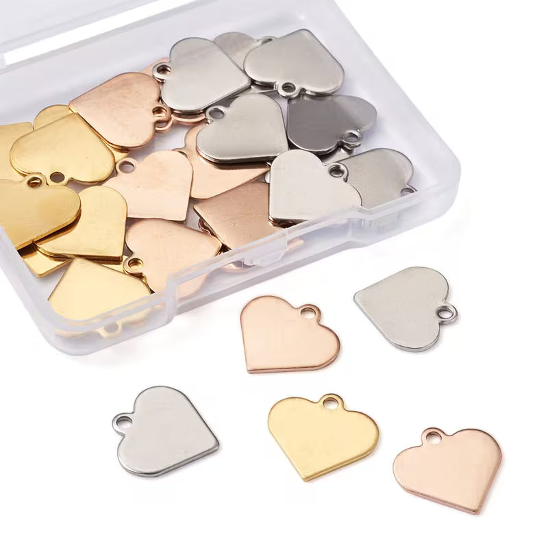 Stainless Heart Pendants With Chain