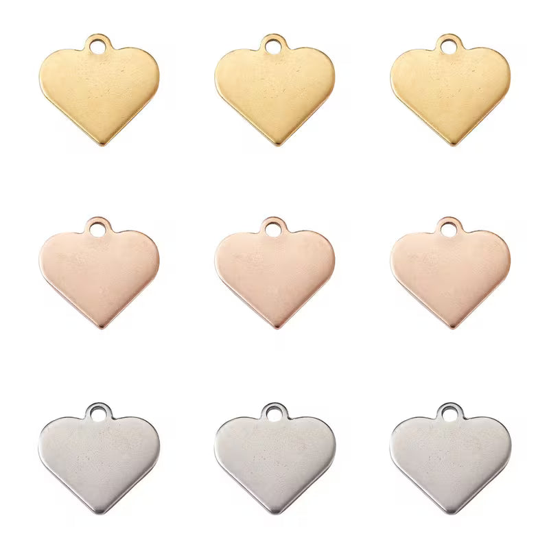 Stainless Heart Pendants With Chain