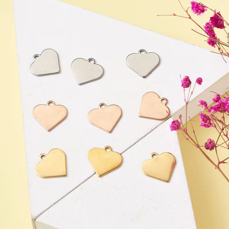 Stainless Heart Pendants With Chain