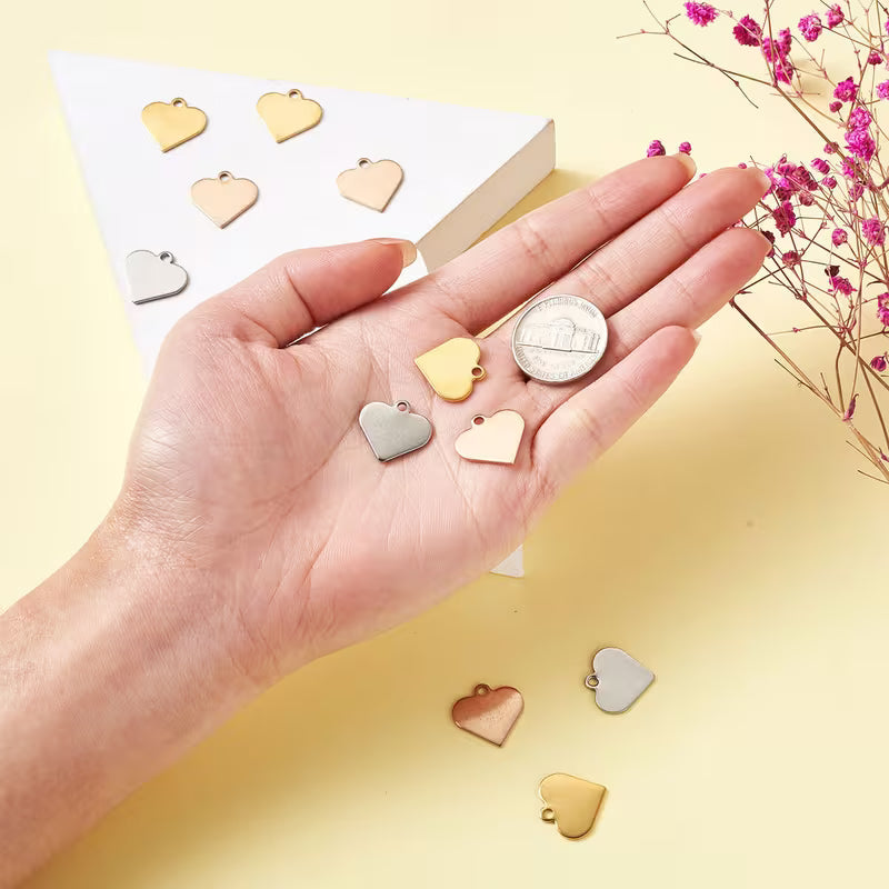 Stainless Heart Pendants With Chain