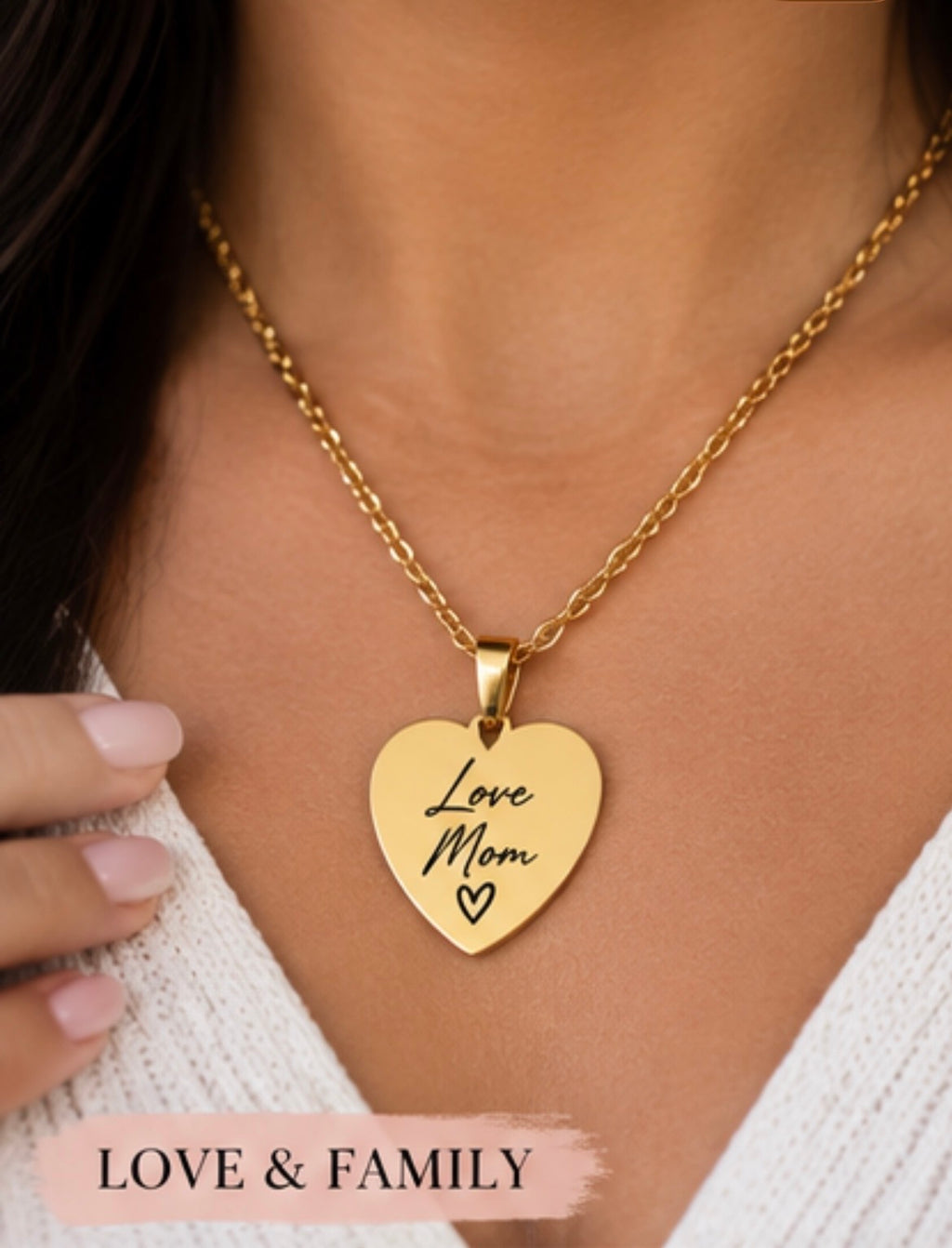 Personalized Heart Necklace | Custom Engraved Jewelry