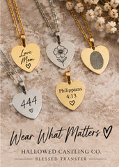 Personalized Heart Necklace | Custom Engraved Jewelry