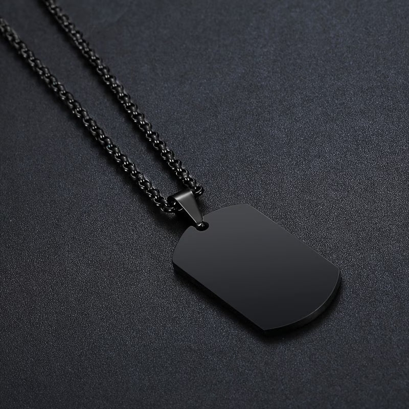 Men's Engravable Dog Tag Necklace