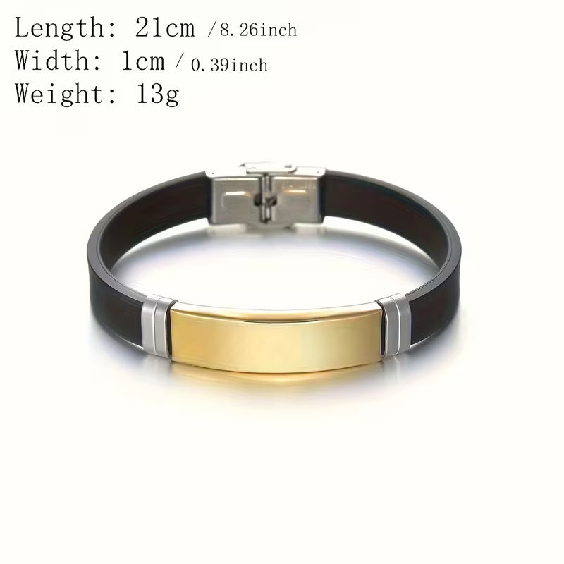 Men's Personalized Bar Bracelet