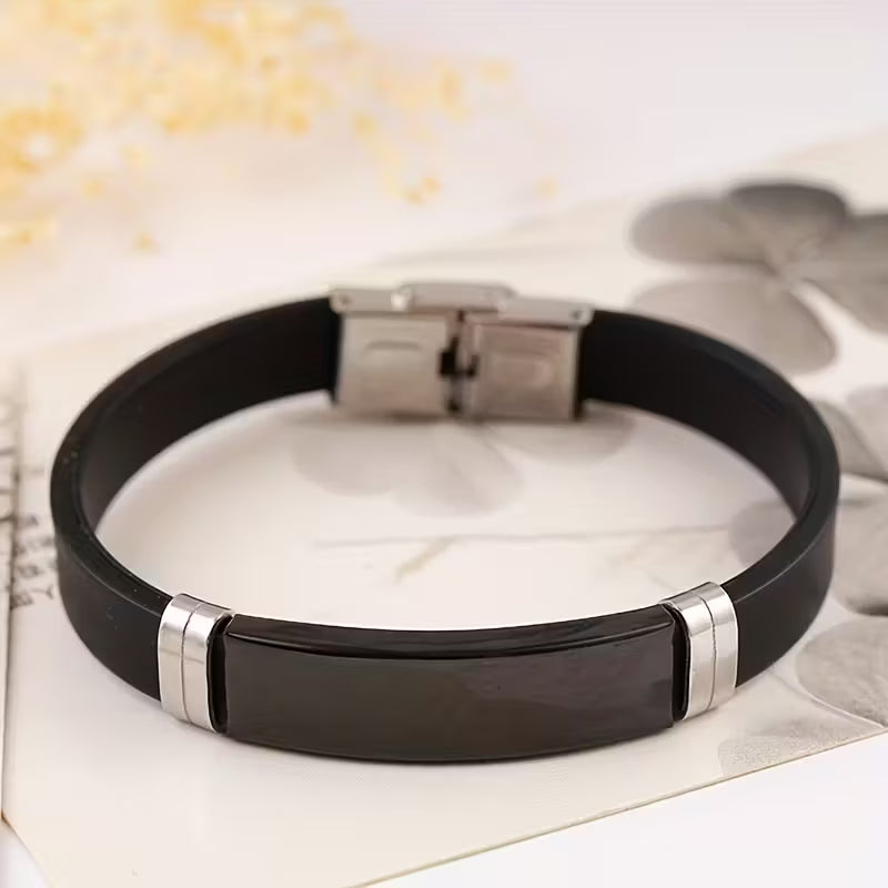 Men's Personalized Bar Bracelet