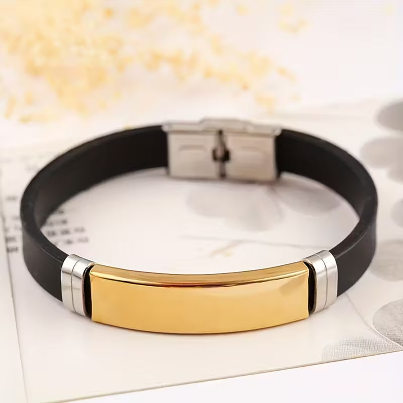 Men's Personalized Bar Bracelet